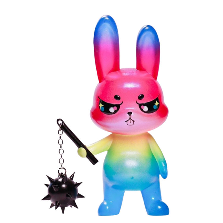 Rainbow Mace Riot Bunny by Fluff Riot (Kristy Kitsune)