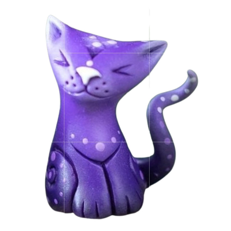 Purple Cosmic Cat by Miss Muju