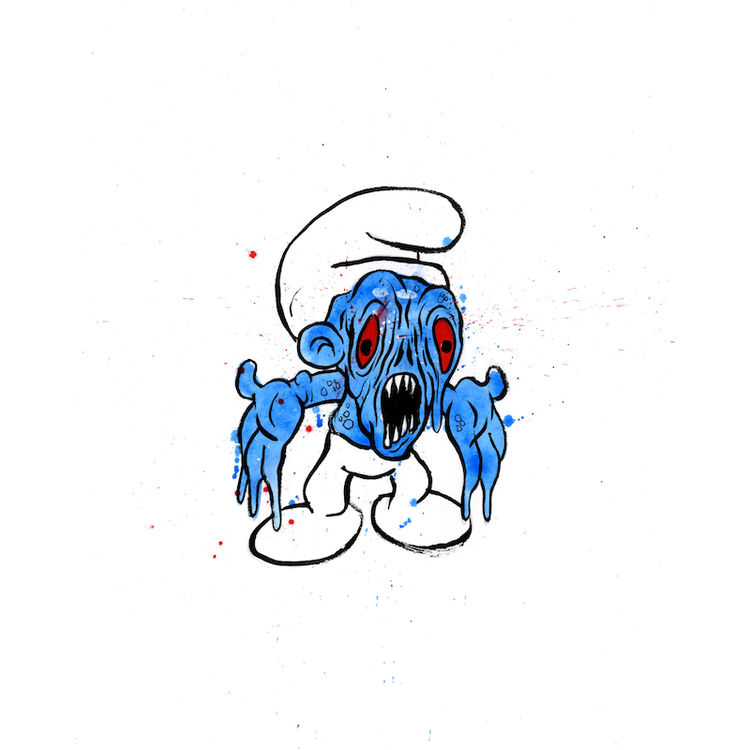No-Longer Smurf #21 by Alex Pardee