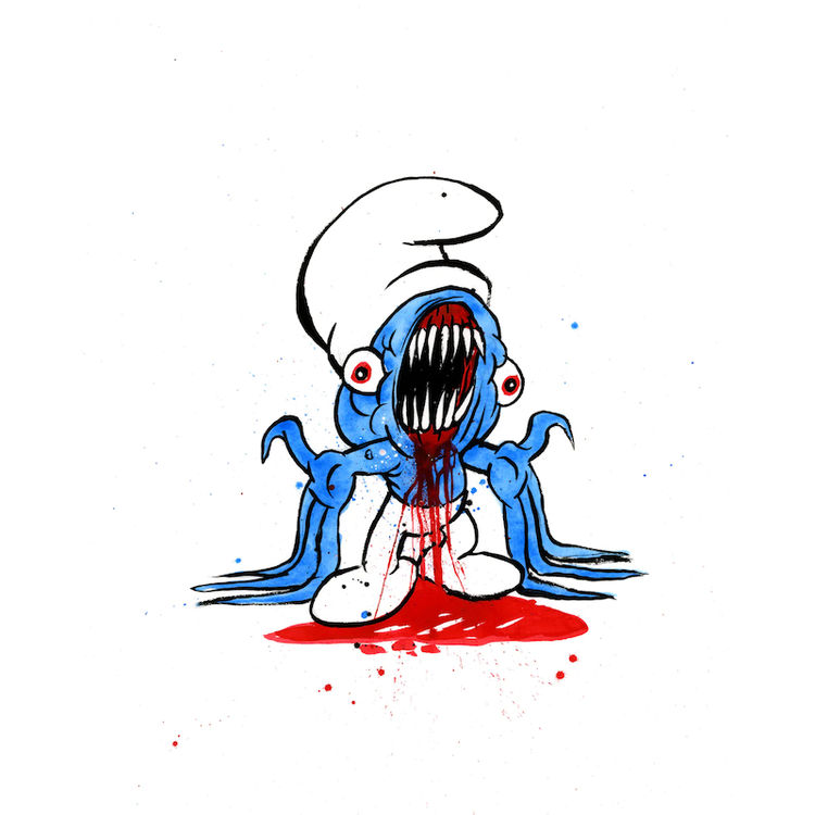 No-Longer Smurf #5 by Alex Pardee