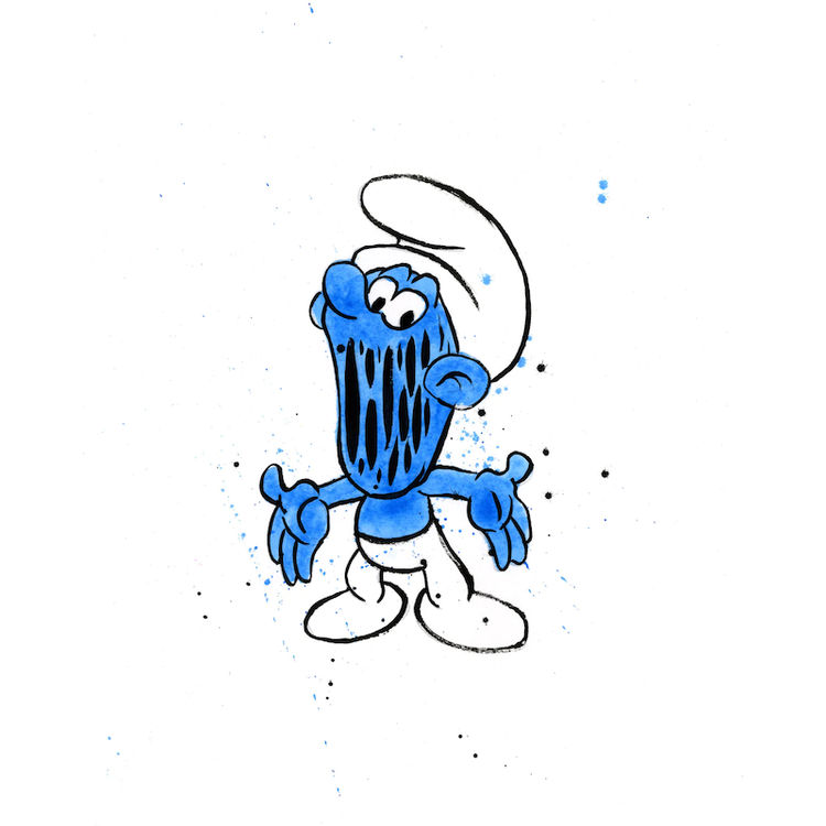 No-Longer Smurf #4 by Alex Pardee