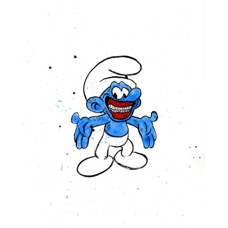 No-Longer Smurf #14 by Alex Pardee