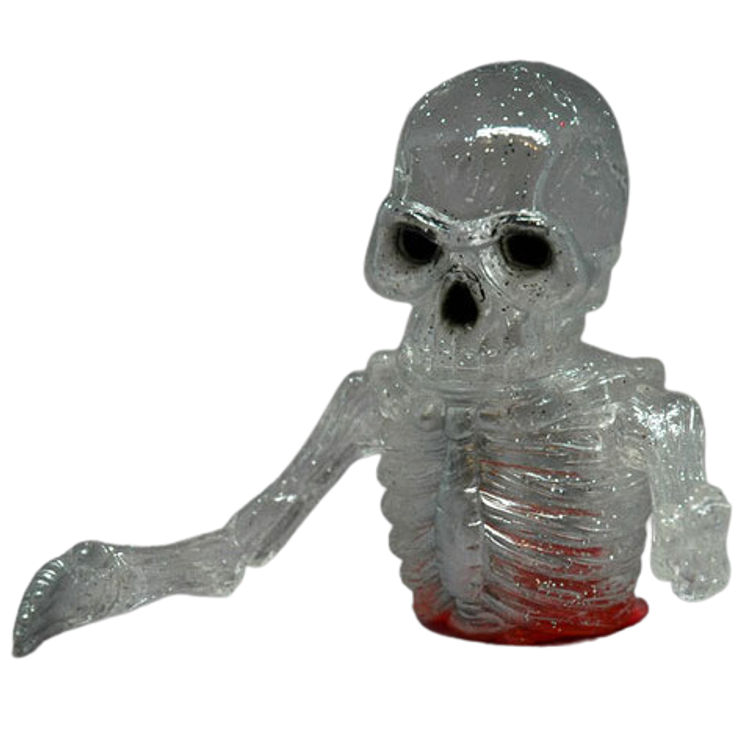 Silver Back Clear Glitter Broken Bones by Splurrt