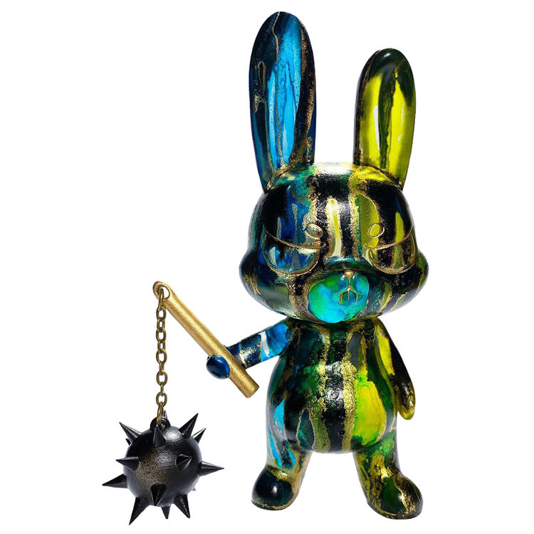 Mace Riot Bunny Blue Yellow by Fluff Riot (Kristy Kitsune)