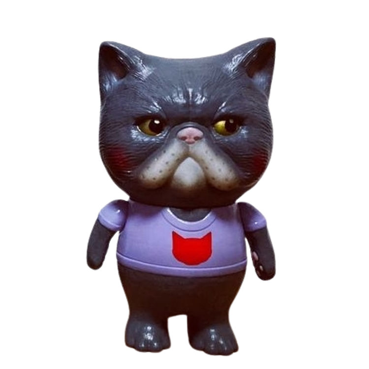 Exotic Black Purple Exotic Short Hair Cat by Bird Ark