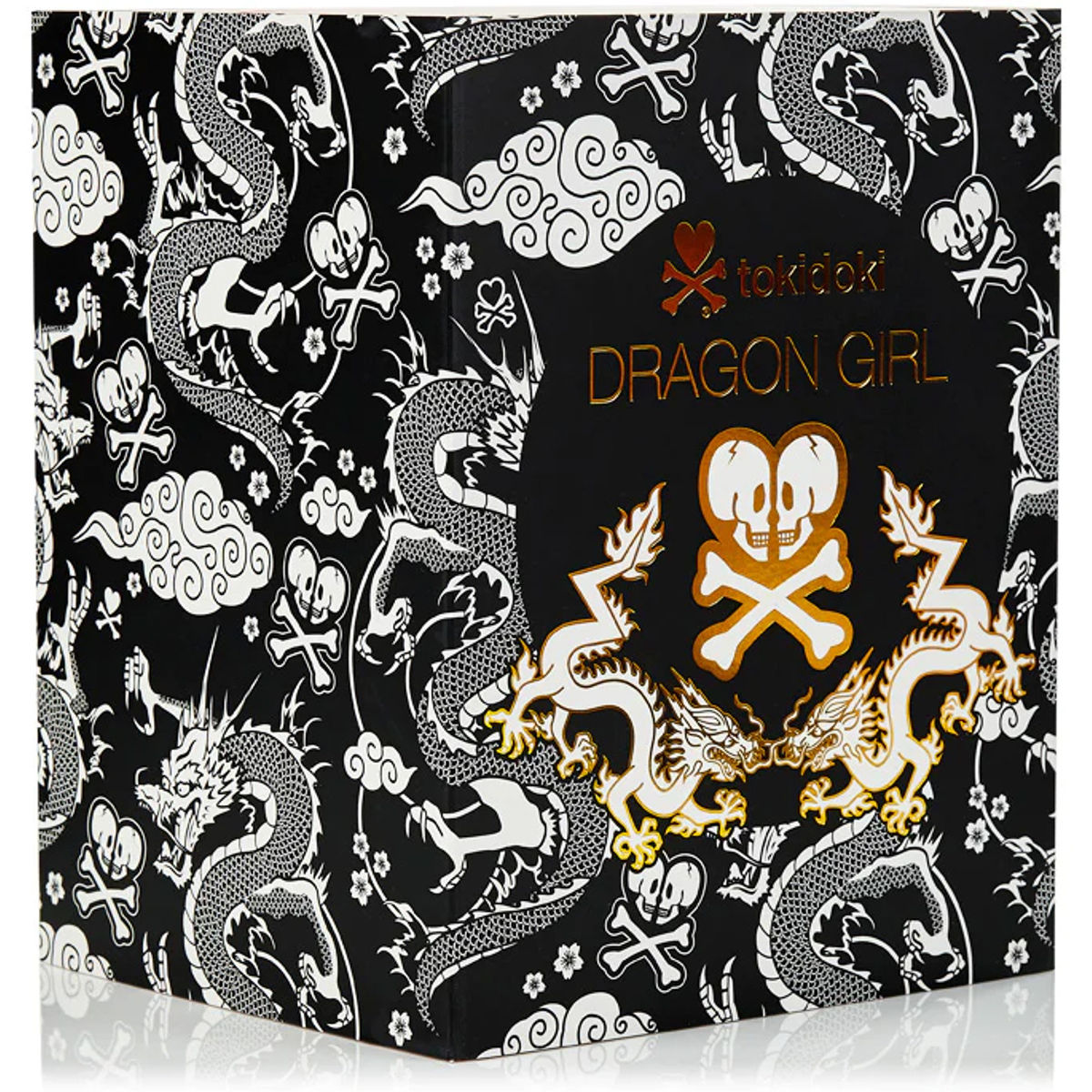 Dragon Girl Statue (Silver/Black)