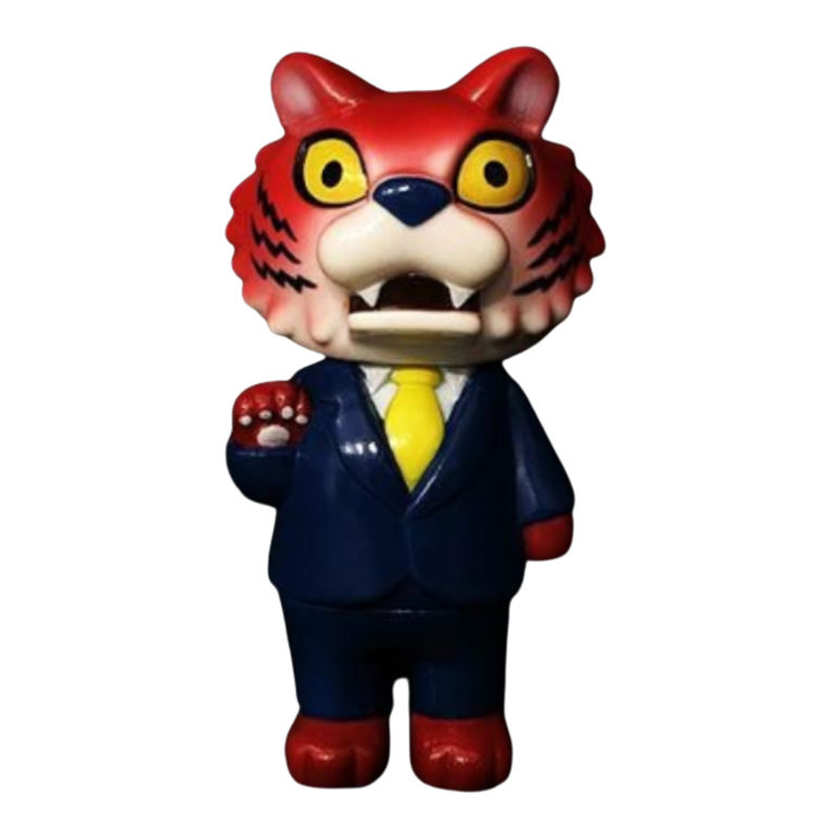 Black Suit Yellow Tie Tiger Boss by Cristina Ravenna