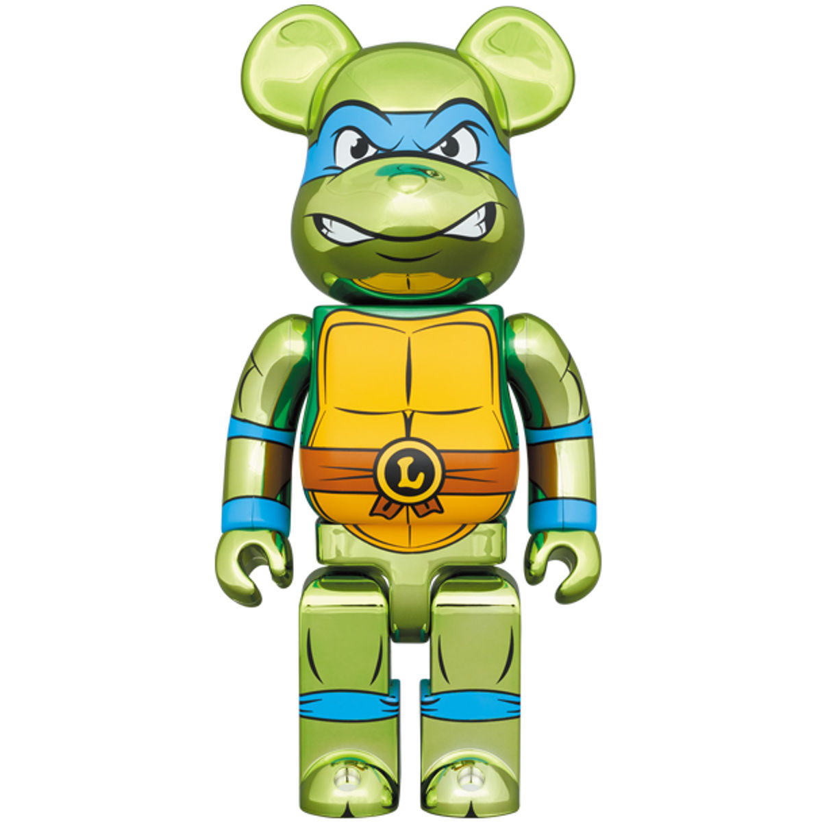 100% + 400% Chrome Leonardo : Teenage Mutant Ninja Turtles Be@rbrick (Set)