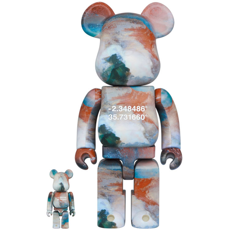 100% + 400% Lake Natron, Tanzania Overview Be@rbrick (Set) by Benjamin Grant