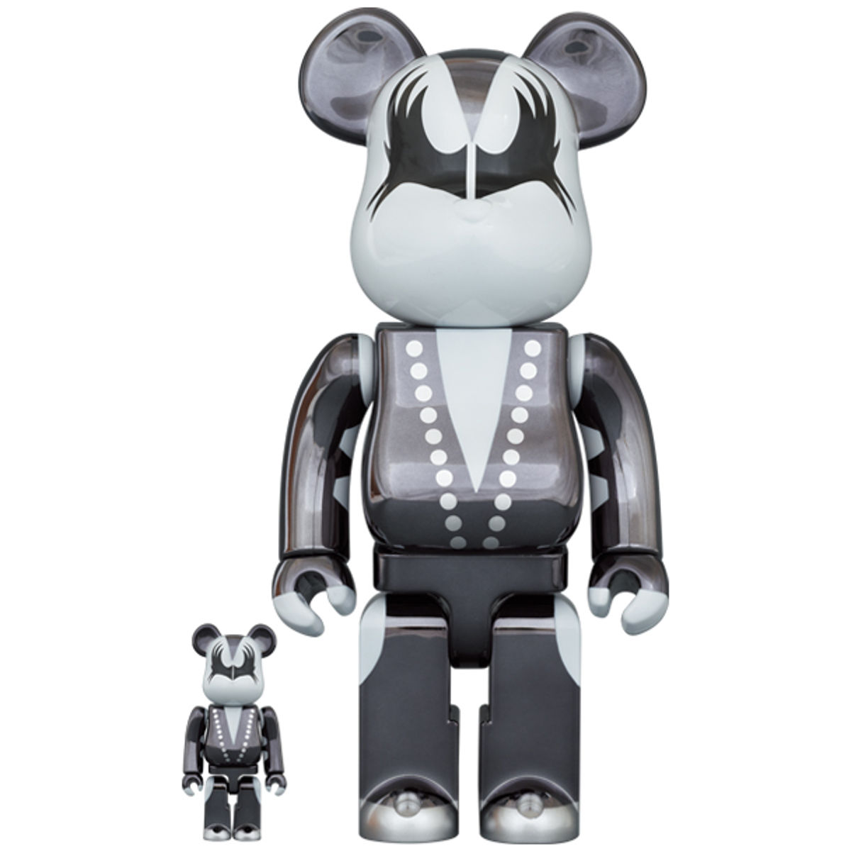100% + 400% Chrome Demon : KISS Be@rbrick (Set)