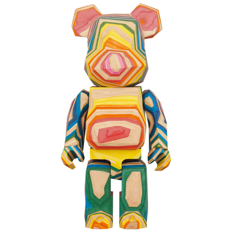 400% Polygon Rainbow Vertical Haroshi x Fragment Design Karimoku Bearbrick by Fragment Design (Hiroshi Fujiwara)