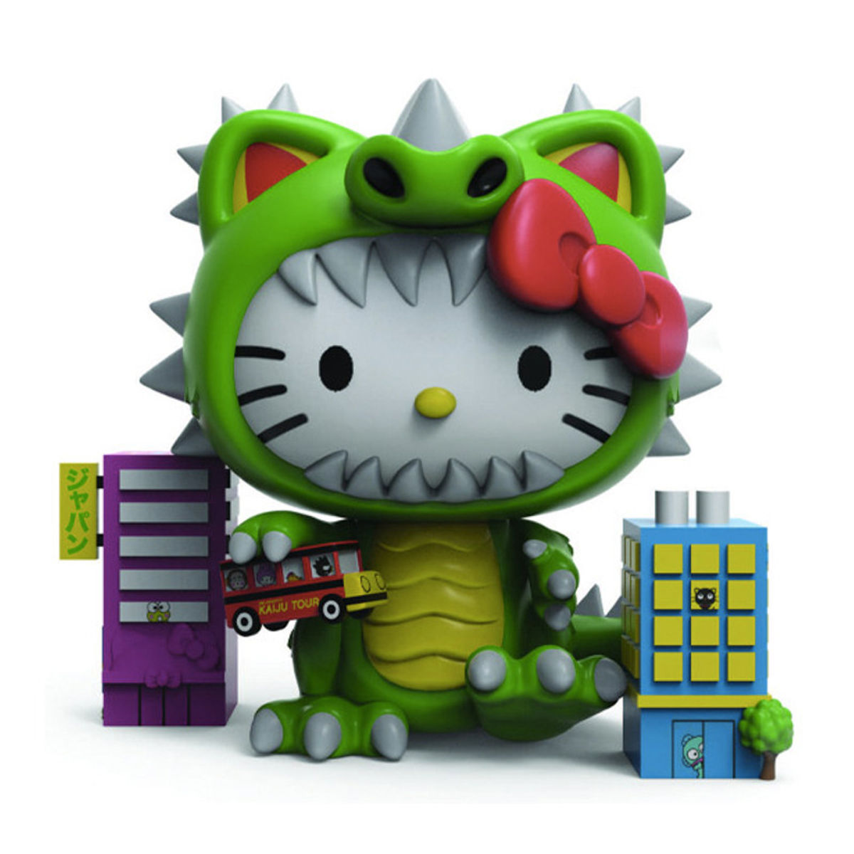 Hello Kitty Cosplay Kaiju Metallic Green