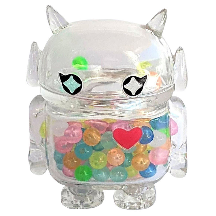 Chibi Boss Robot Clear with Beads by Eric Nakamura