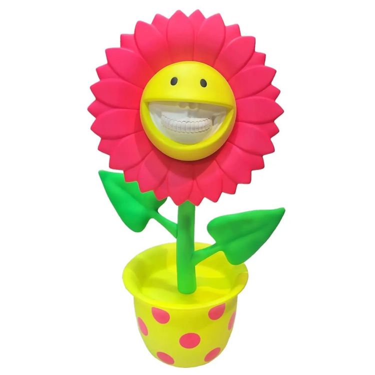 Grin Polka Dot Shocking Sunflower by Ron English