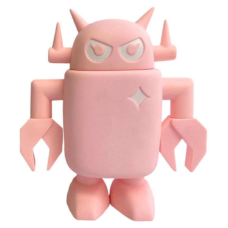 6" Big Boss Robot Cotton Candy Pink by Eric Nakamura