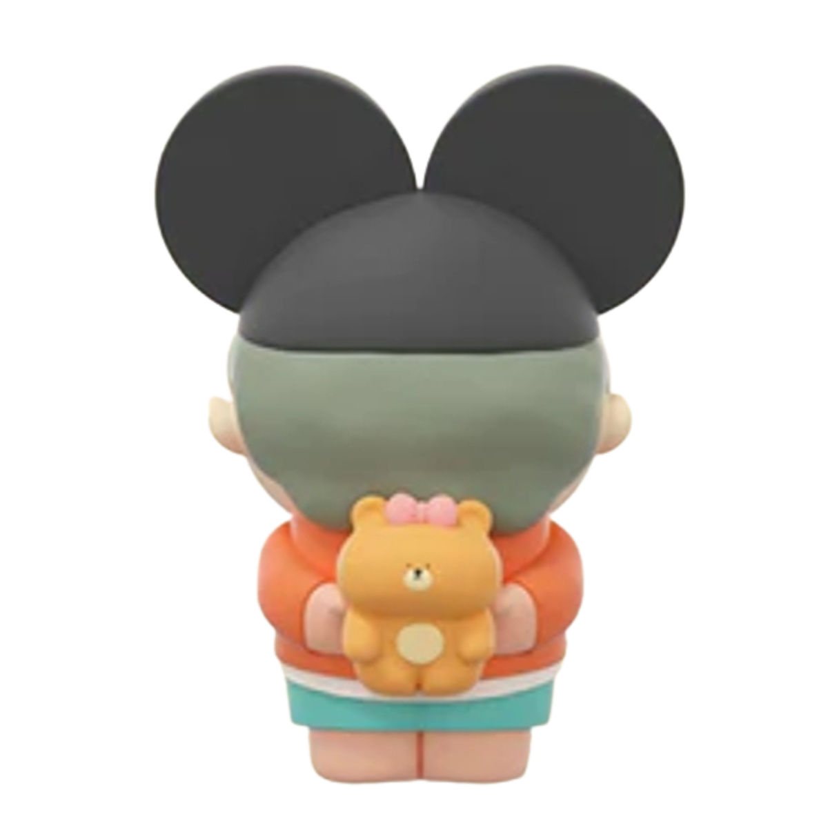 Boy Giving Bear Holding Behind Back