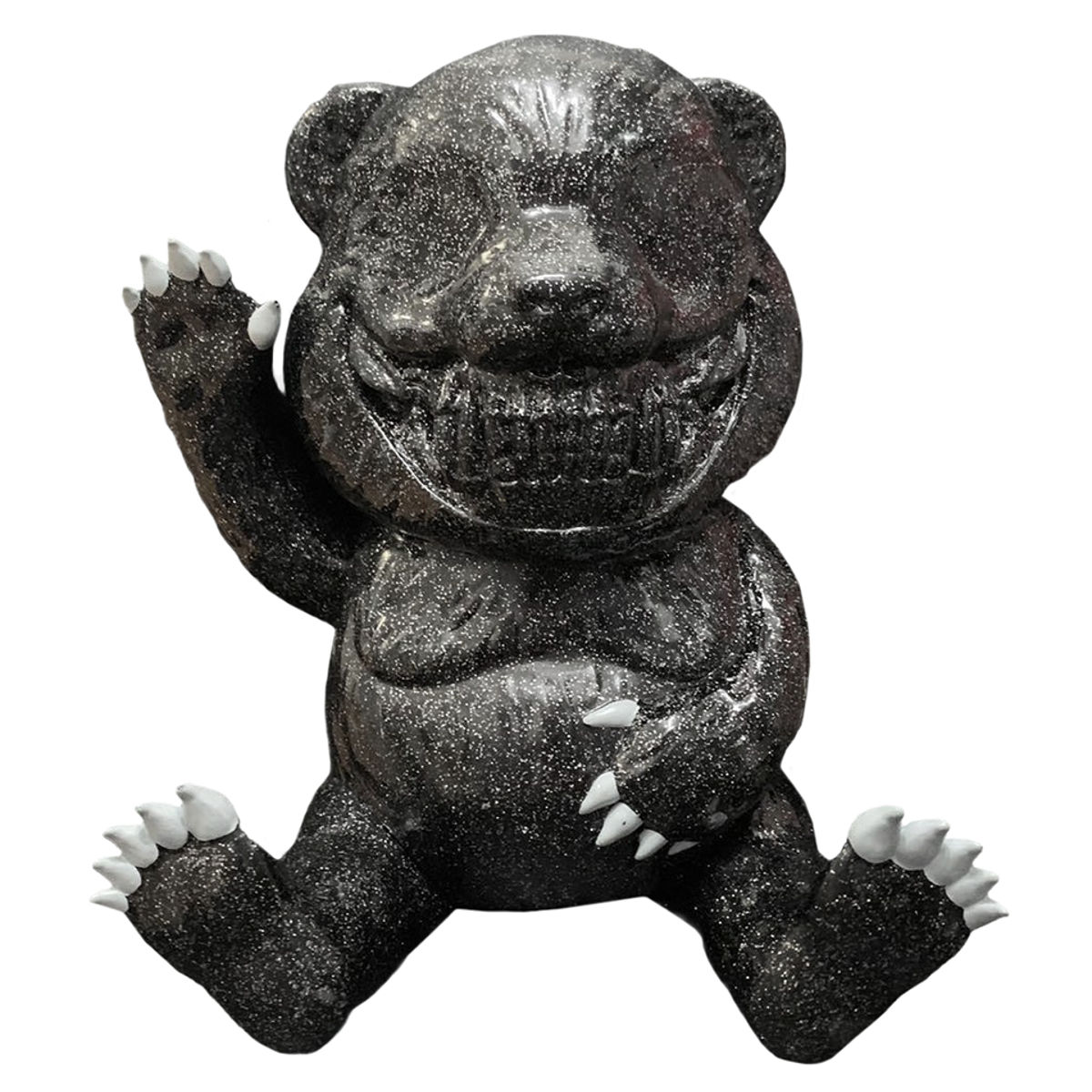 Panda Grin Black Glitter