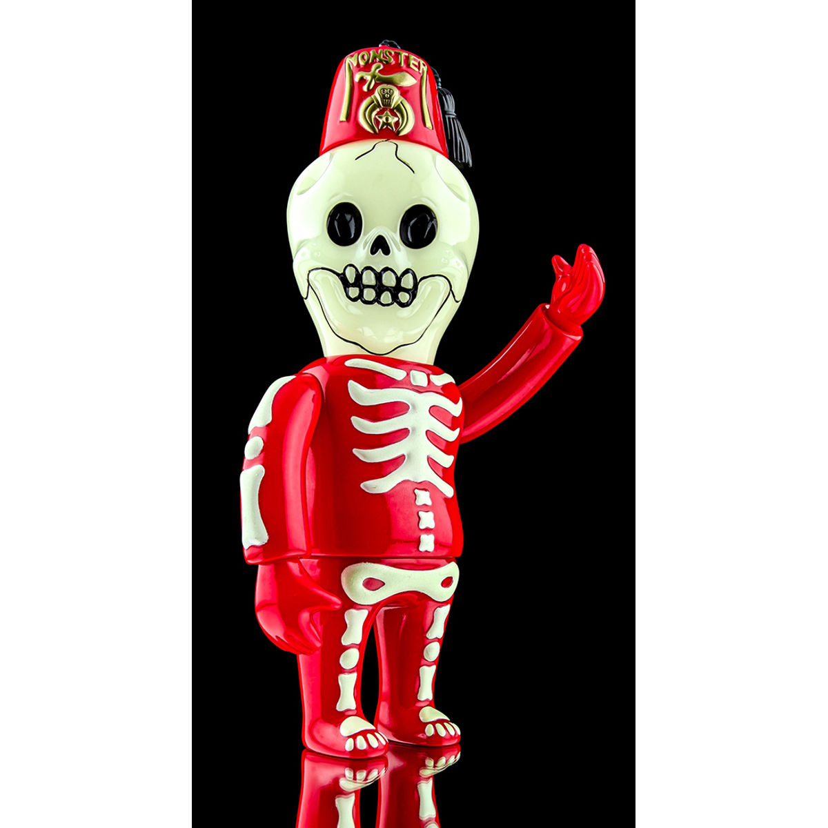 Bonehead Red GITD