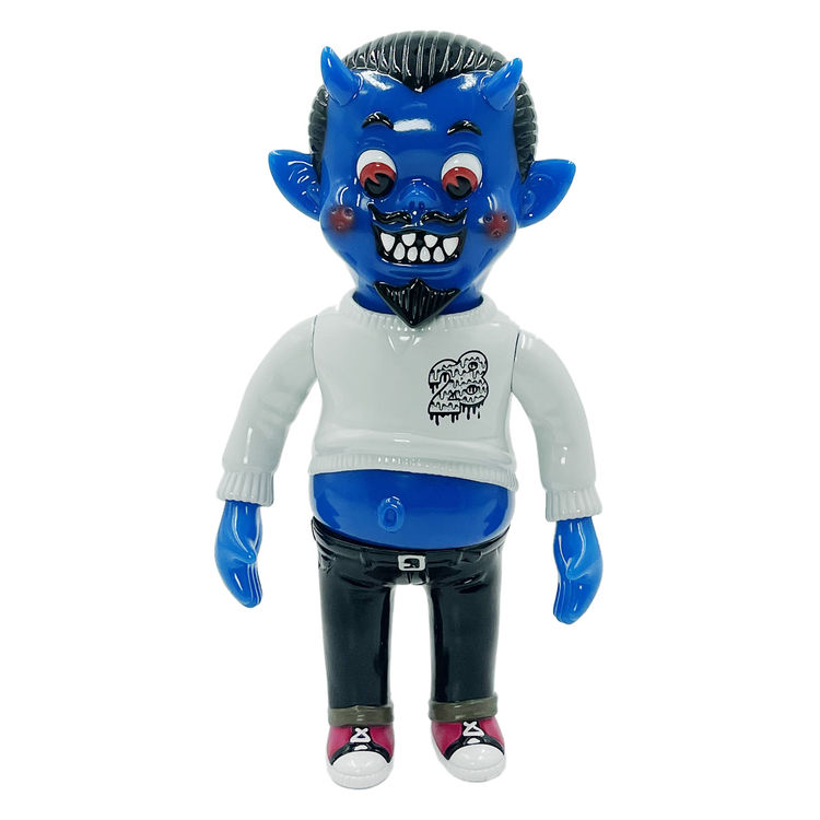 Lil' Diable Blue (White 28 Shirt) by Knuckle (Little Chop Design)
