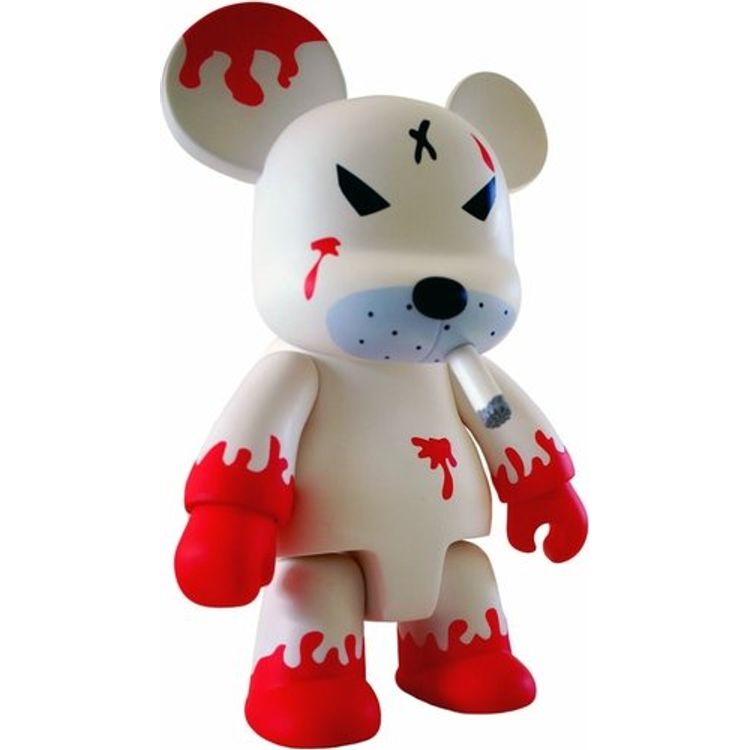 Redrum Bear Qee 8" - White by Frank Kozik
