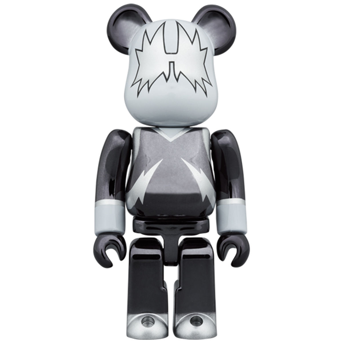 100% + 400% Chrome Space Man : KISS Be@rbrick (Set)