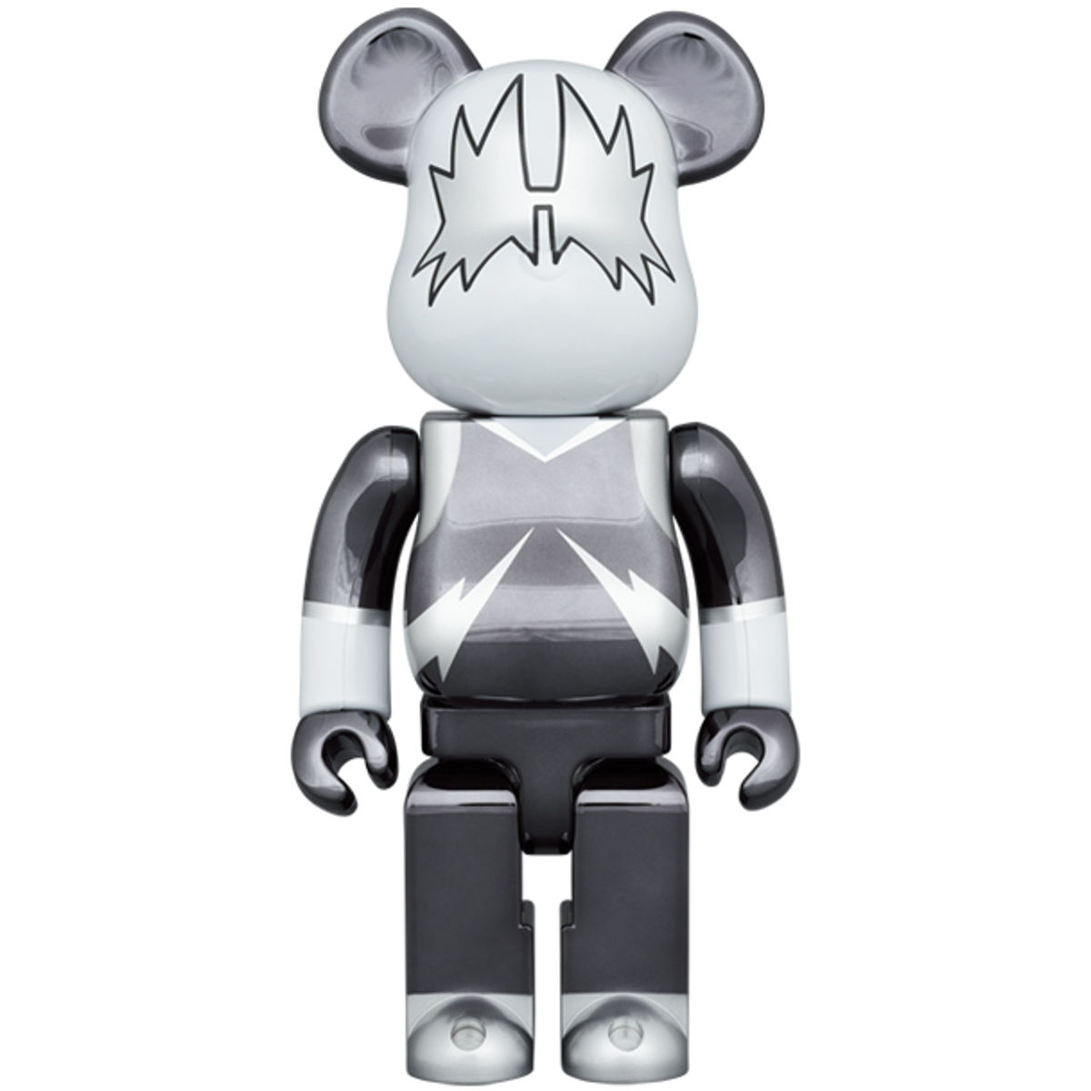 100% + 400% Chrome Space Man : KISS Be@rbrick (Set)