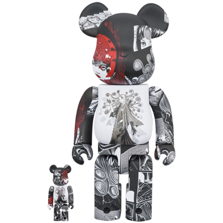 100% + 400% Uzumaki : S'YTE x Junji Ito Be@rbrick (Set) by S'yte