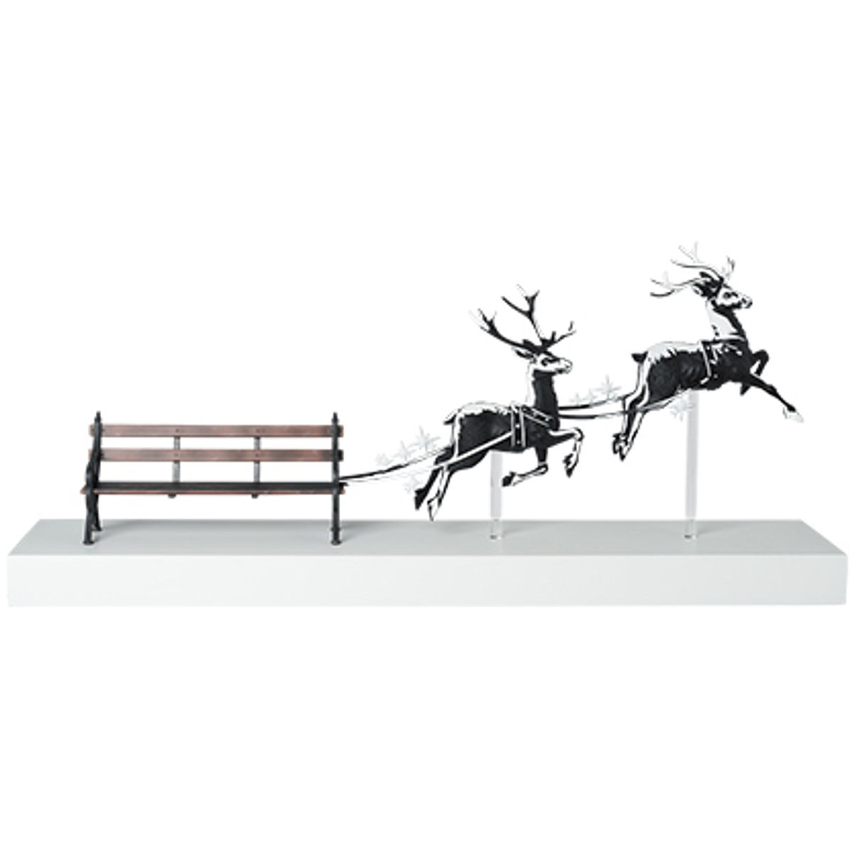 Original Park Bench Reindeer
