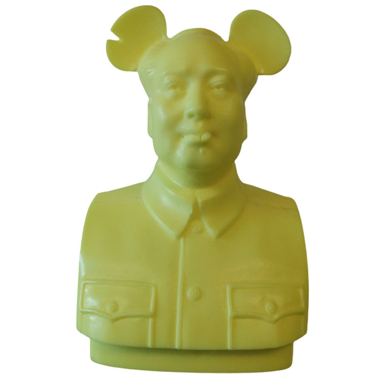 The Bird Is The Word - mini yellow resin by Frank Kozik