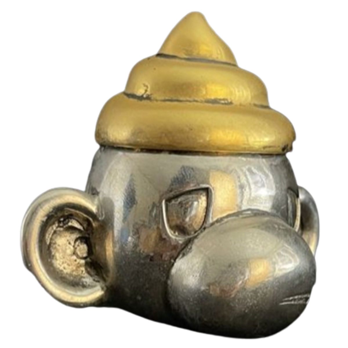 Gold Turd w/ Silver Monkey Shithead