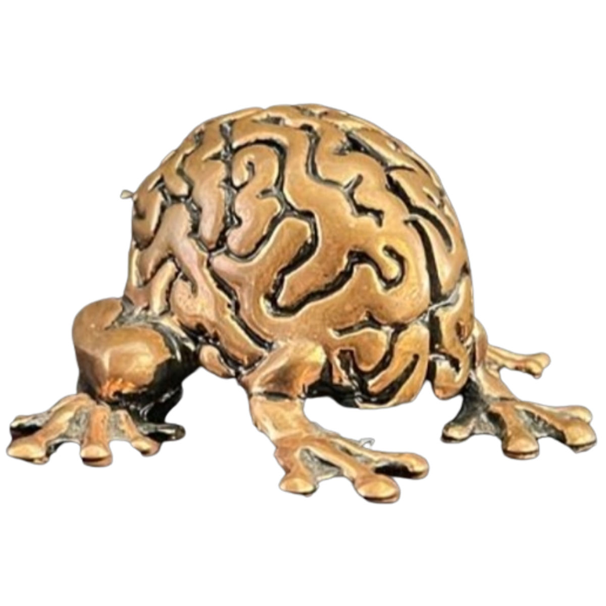 Bronze Metal Jumping Brain