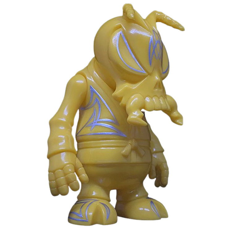 Yellow Pinstriped Hot Hand 55 Skull Bee by Secret Base