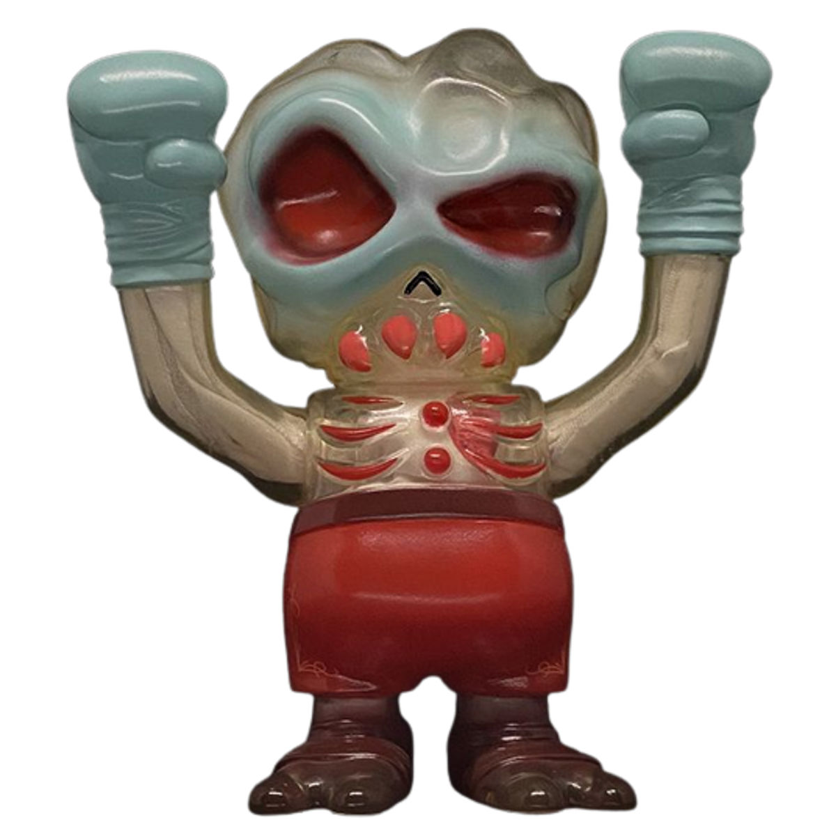 Clear with Glow Guts Skull Brain (Super 7)