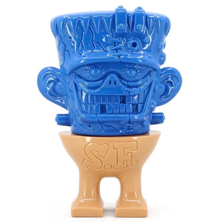 Unpainted Blue & Tan Franken Crack by Knuckle (Little Chop Design)