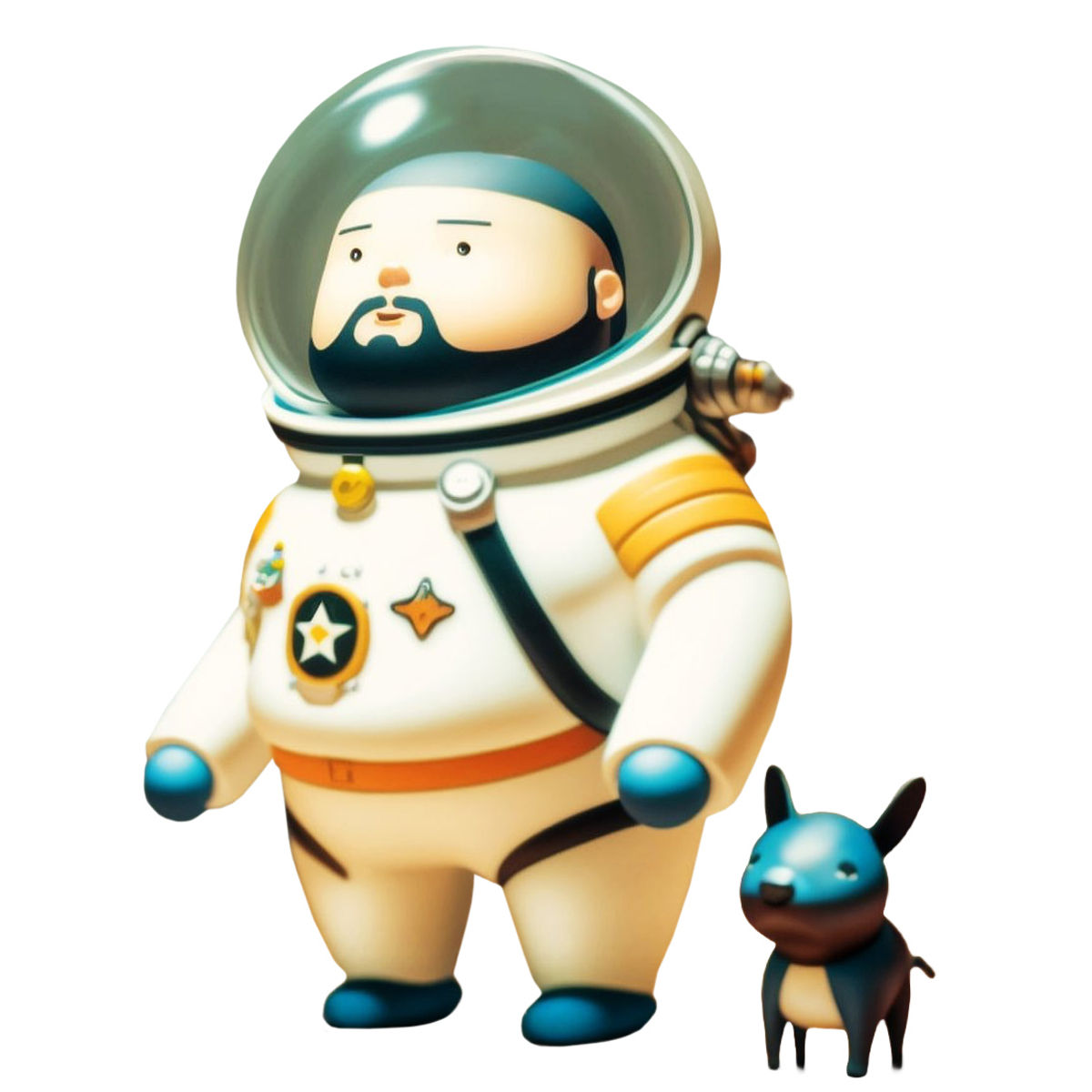 Uncle Astronaut with his Pet No. 1