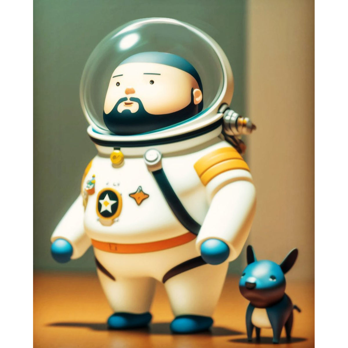 Uncle Astronaut with his Pet No. 1