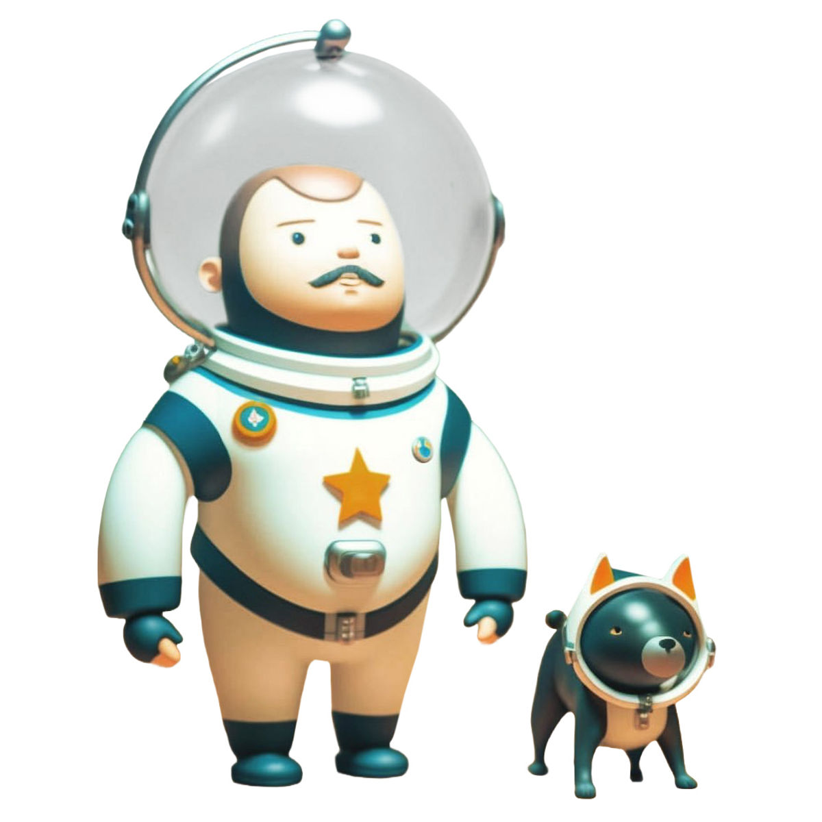 Uncle Astronaut with his pet No. 3