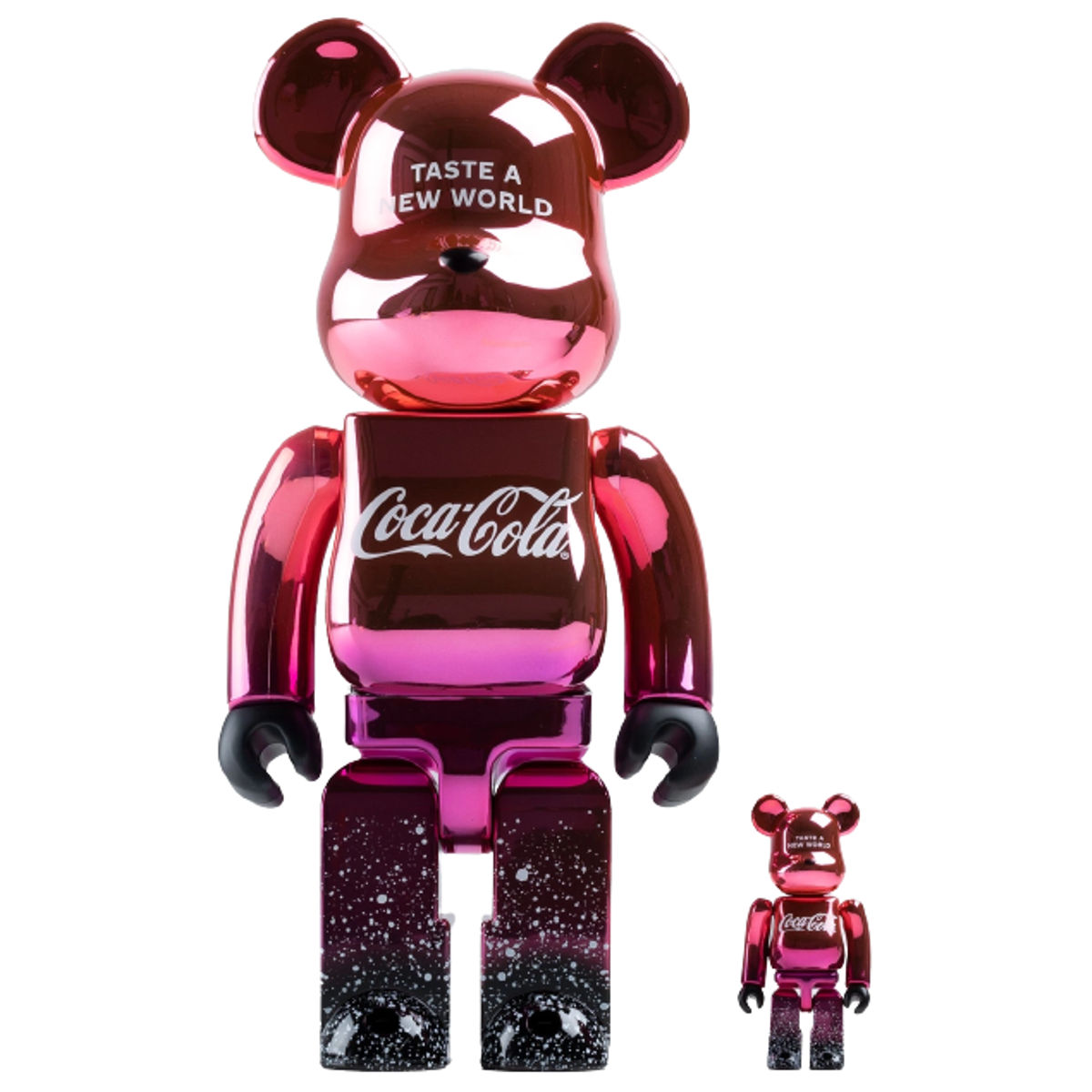 100% + 400% Pink Coca-Cola Creations Be@rbrick (Set)