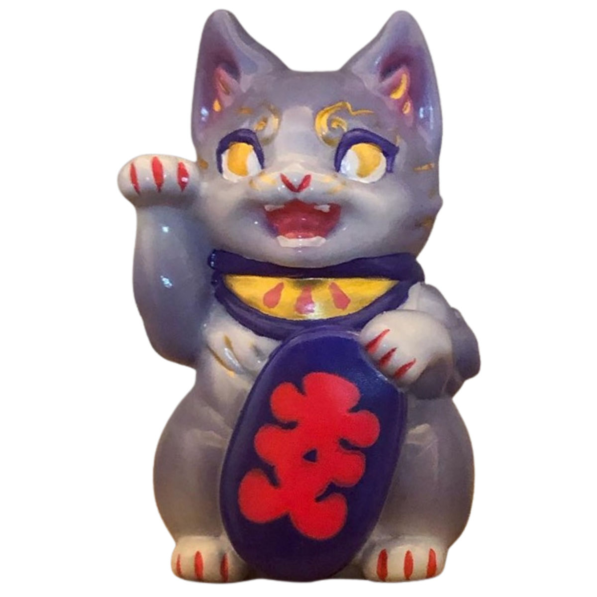 Purple-Purple Bake Lucky Cat