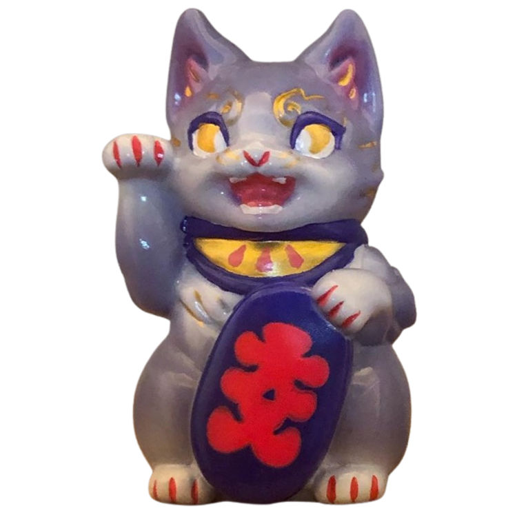 Purple-Purple Bake Lucky Cat by Genkosha