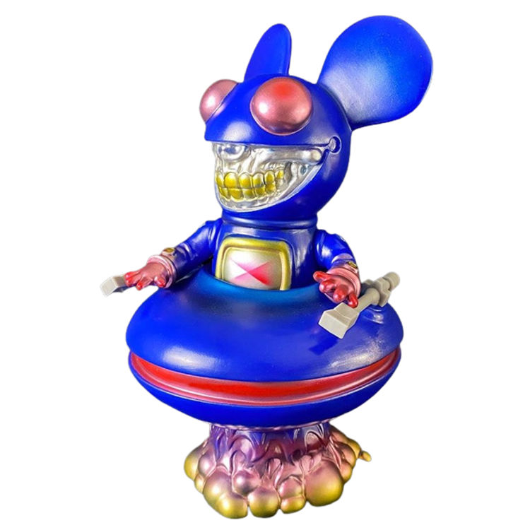 Mystic Blue Deadmau5 Grin by Ron English