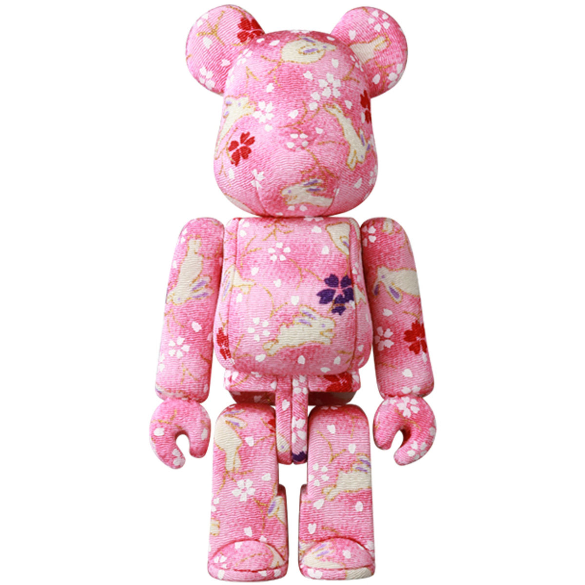 Rabbit on Cherry Blossoms Kimekomi Bearbrick