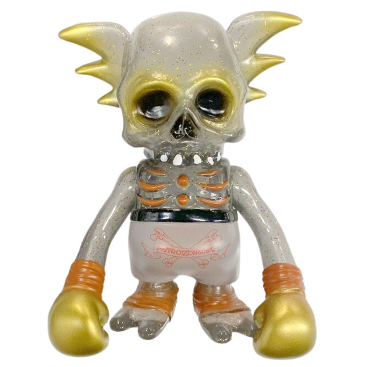 Floats a Bit Of Gold Clear Black Glitter Astro Zombie Skullwing by Pushead (Brian Schroeder)