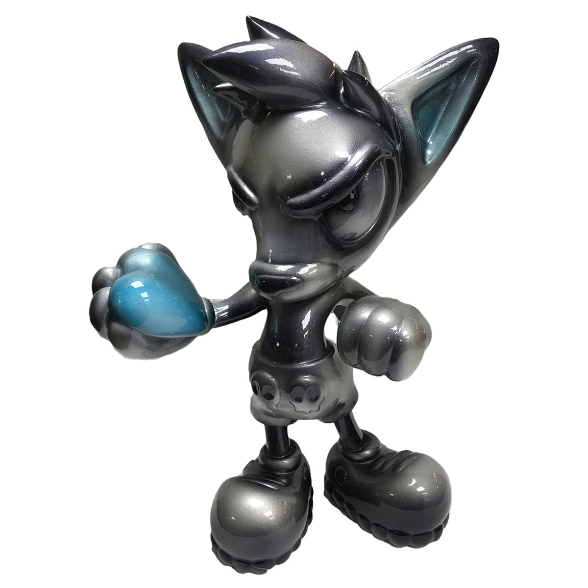 Pjipje Silver Black Blue Heart