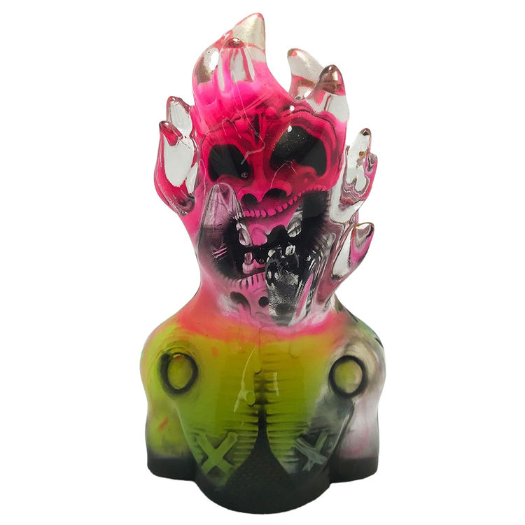 Encapsulado (Trapped in Myself) Pink Green by Bendito Calabazo