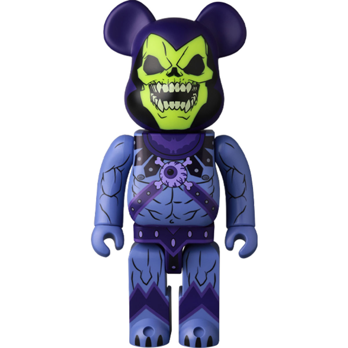 100% + 400% Mishka x Skeletor : Masters of the Universe Be@rbrick (Set)
