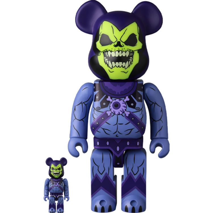 100% + 400% Mishka x Skeletor : Masters of the Universe Be@rbrick (Set) by Mishka (Greg Rivera)