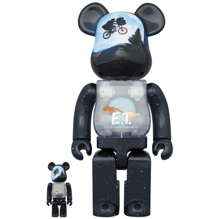 100% + 400% Light Up E.T. : The Extra Terrestrial Be@rbrick (Set) by Universal Pictures
