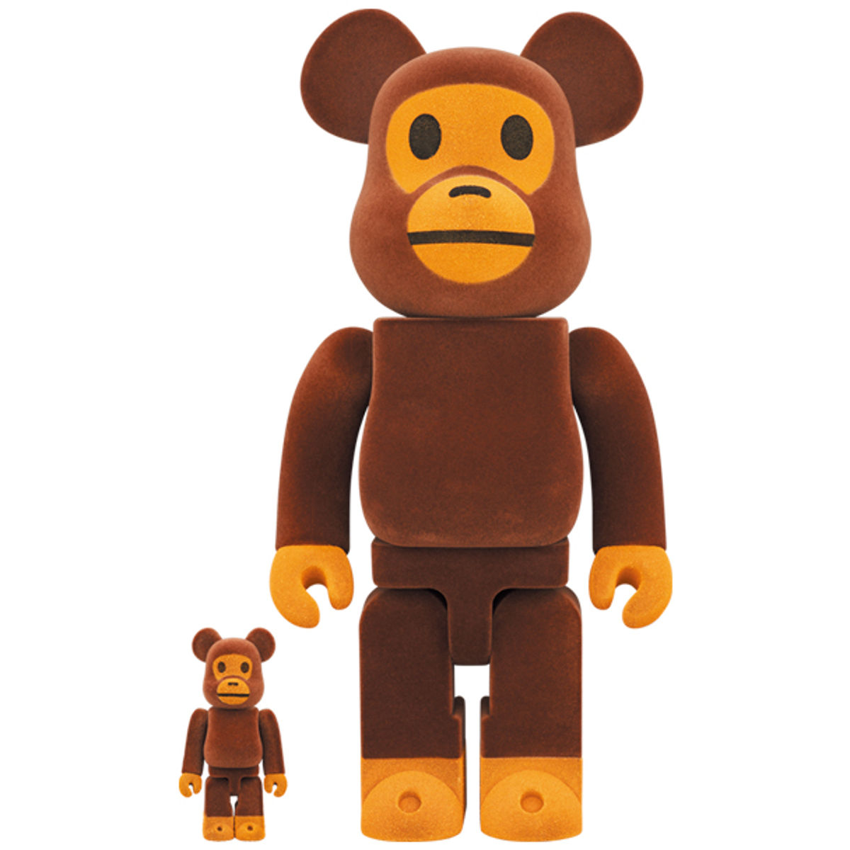 100% + 400% Flocked Baby Milo Bearbrick (Set)