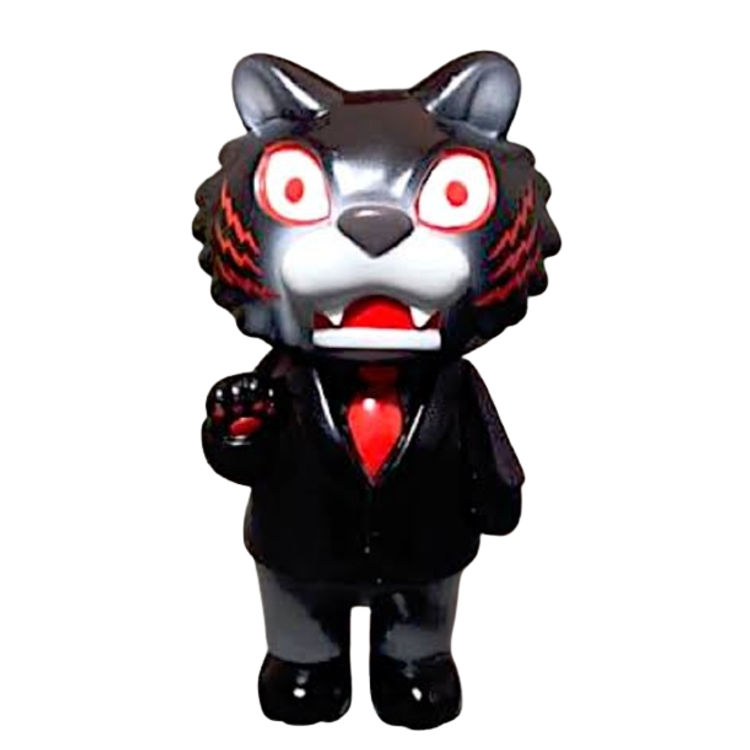 Black Suit Red Tie Tiger Boss by Cristina Ravenna